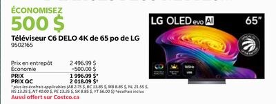 Téléviseur C6 DELO 4K de 65 po de LG