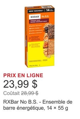 RXBar No B.S. - Ensemble de barre énergétique, …