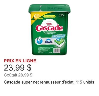 Cascade super net rehausseur d'éclat, 115 unités