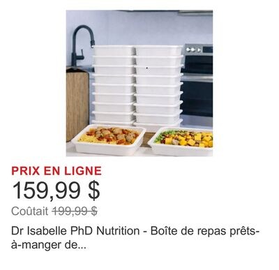 Dr Isabelle PhD Nutrition - Boîte de repas prêt…