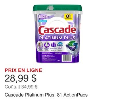 Cascade Platinum Plus, 81 ActionPacs