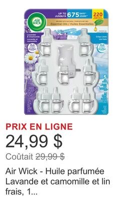 Air Wick - Huile parfumée Lavande et camomille …