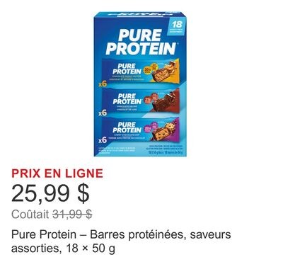 Pure Protein – Barres protéinées, saveurs assor…