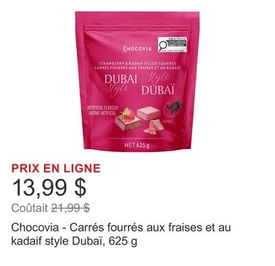 Chocovia - Carrés fourrés aux fraises et au kad…