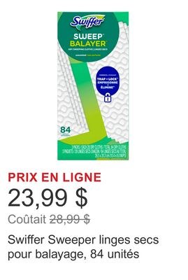 Swiffer Sweeper linges secs pour balayage, 84 u…