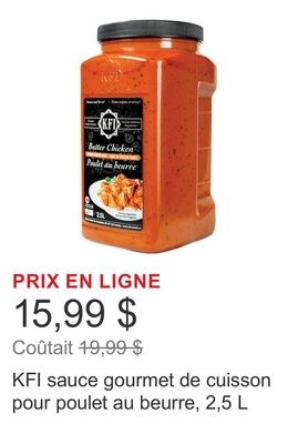 KFI sauce gourmet de cuisson pour poulet au beu…