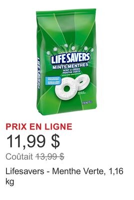 Lifesavers - Menthe Verte, 1,16 kg