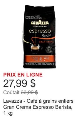 Lavazza - Café à grains entiers Gran Crema Espr…