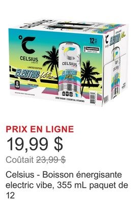 Celsius - Boisson énergisante electric vibe, 35…