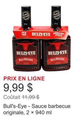 Bull's-Eye - Sauce barbecue originale, 2 × 940 …