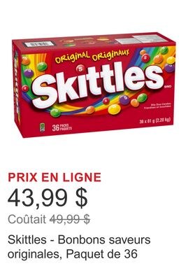 Skittles - Bonbons saveurs originales, Paquet d…