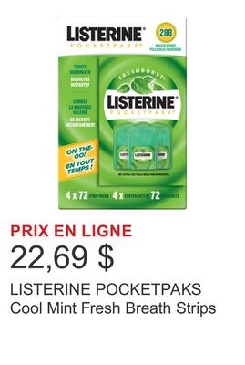 LISTERINE POCKETPAKS Cool Mint Fresh Breath Str…