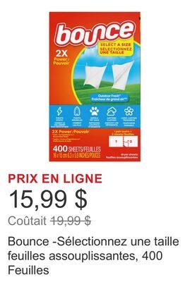 Bounce -Sélectionnez une taille feuilles assoup…
