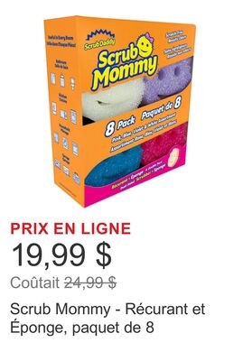 Scrub Mommy - Récurant et Éponge, paquet de 8