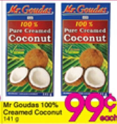 Mr. Goudas 100% Creamed Coconut