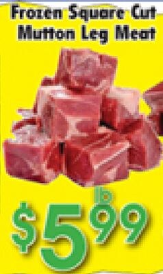 Frozen Square Cut Mutton Leg Meat