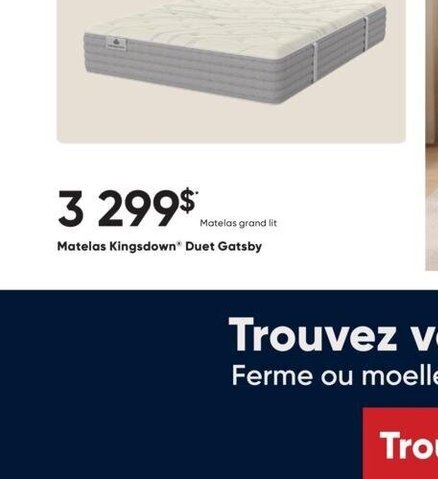 Matelas Kingsdown - Duet Gatsby