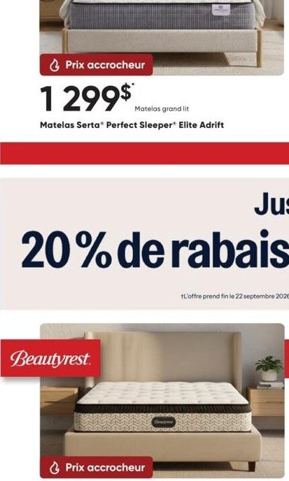 Matelas Serta 'Perfect Sleeper' Elite Adrift