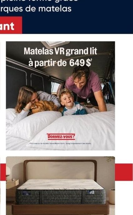 Matelas VR grand lit