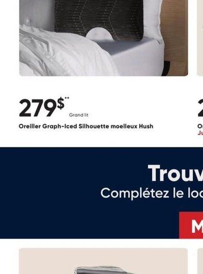 Oreiller Graph-Iced Silhouette moelleux Hush