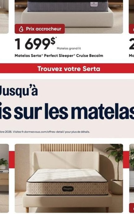 Matelas Serta 'Perfect Sleeper' Cruise Beecin