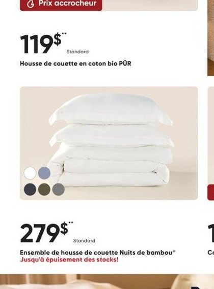 Housse de couette en coton bio PÜR