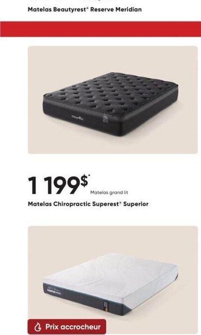Matelas Beautyrest 'Reserve Meridion