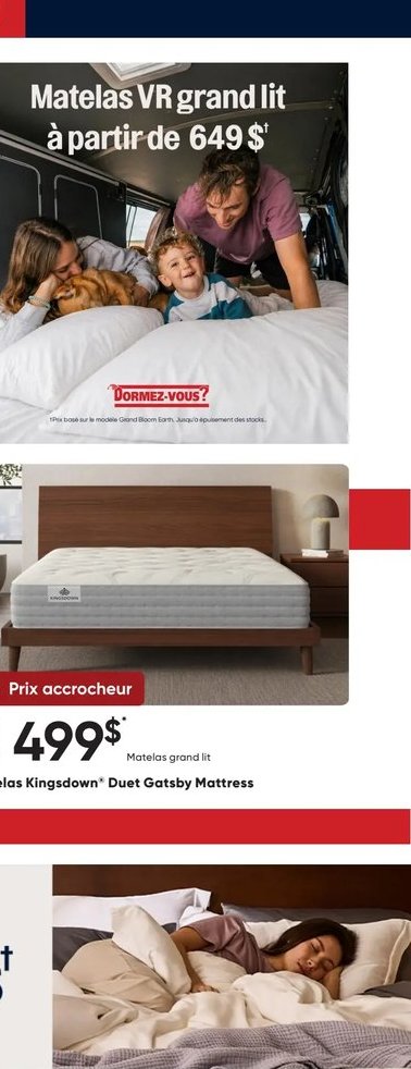 Matelas VR grand lit
