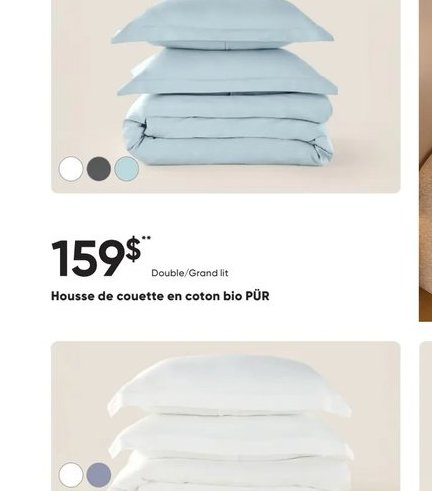 Housse de couette en coton bio PÜR