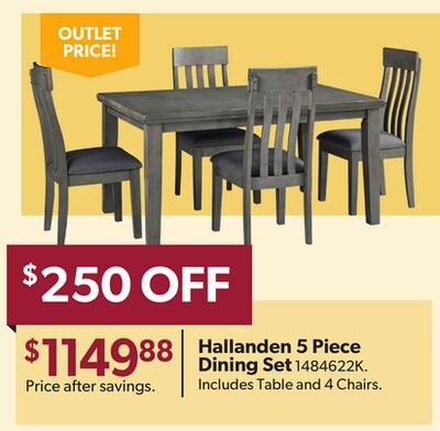 Hallanden 5 Piece Dining Set