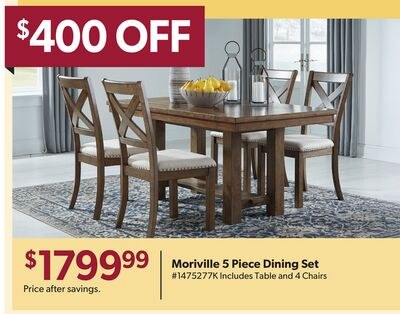 Moriville 5 Piece Dining Set