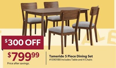 Tameride 5 Piece Dining Set