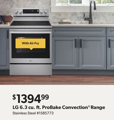 LG 6.3 cu. ft. ProBake Convection® Range