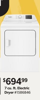 Whirlpool 7 cu. ft. Electric Dryer