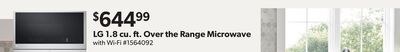 LG 1.8 cu. ft. Over the Range Microwave