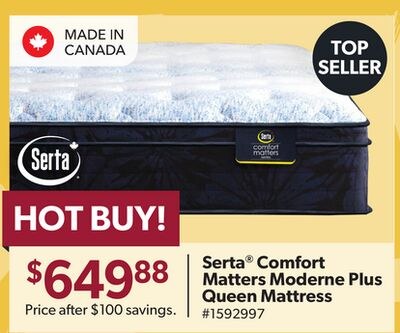 Serta® Comfort Matters Moderne Plus Queen Mattr…