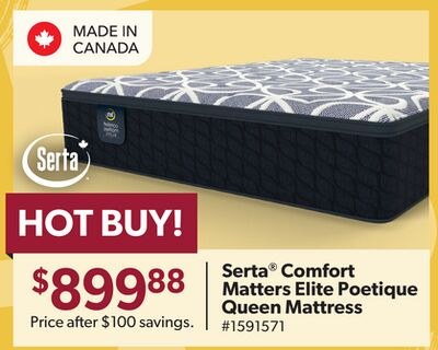 Serta® Comfort Matters Elite Poetique Queen Mat…