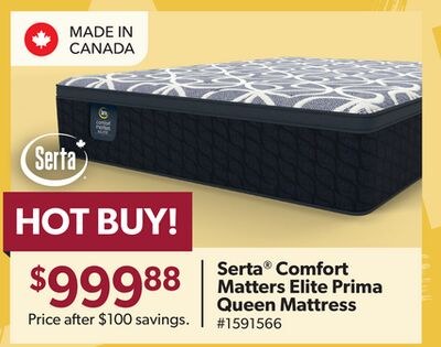 Serta® Comfort Matters Elite Prima Queen Mattre…