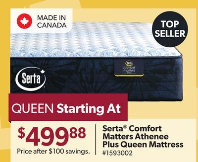 Serta® Comfort Matters Athenee Plus Queen Mattr…