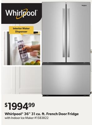 Whirlpool® 36" 31 cu. ft. French Door Fridge