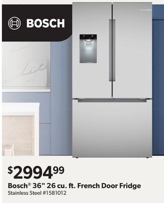 Bosch® 36" 26 cu. ft. French Door Fridge