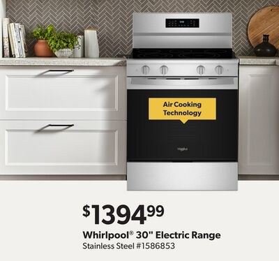 Whirlpool® 30" Electric Range