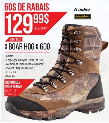 Botte de chasse homme "Boar Hog 600" - Tracker