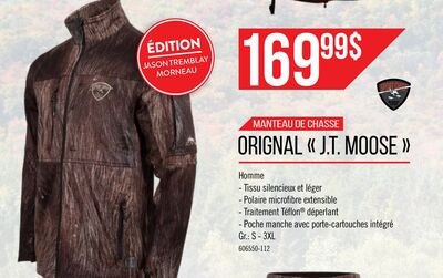 Manteau de chasse homme J.T. Moose Camo Orignal…