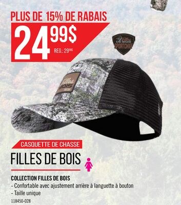 Casquette collection Filles de Bois - Sportchief