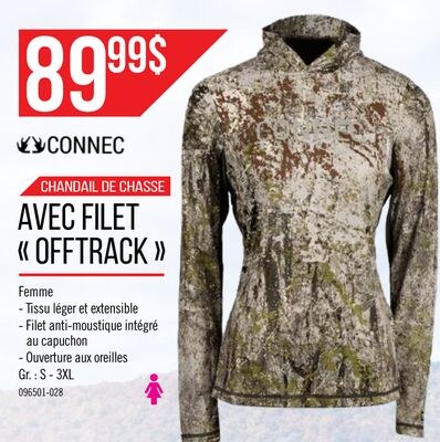 Chandail camo chasse filet Offtrack femme - Con…