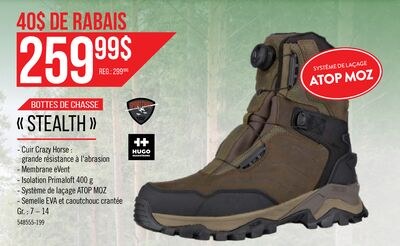 Botte de chasse Stealth en cuir homme Hugo Stro…