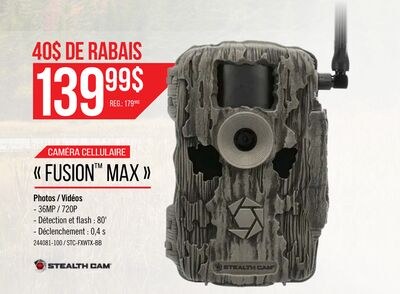 Caméra de chasse Fusion Max 36MP - Stealth Cam