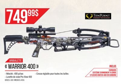 Arbalète Warrior 400 - TenPoint