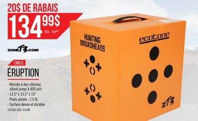 Cible de tir, cube "Éruption" - Zone T3